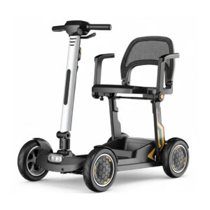 Close-up of the BC-MS280 ultra-lightweight foldable mobility scooter shown on a clean white background.
