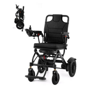 Ultra-Lightweight 16.5kg Electric Wheelchair with Brushless Motors & 5 Speed Settings